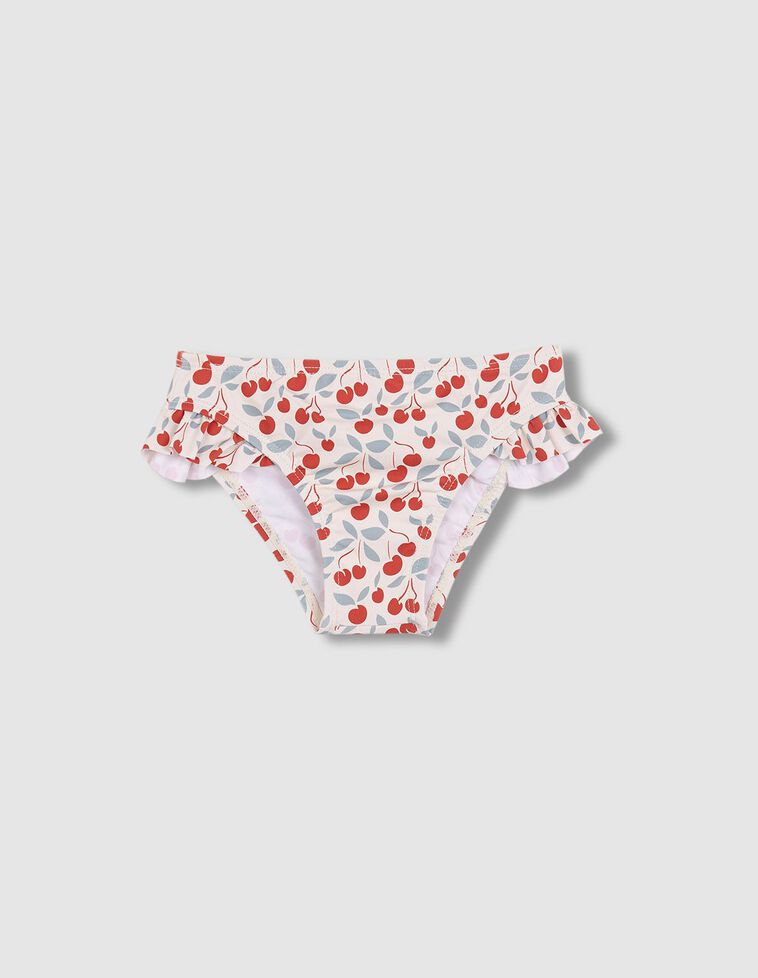 Braguita de estampado cerezas blanco