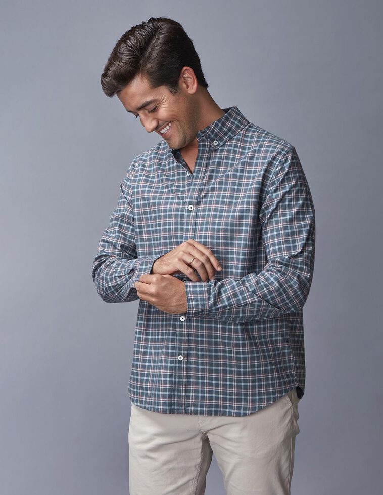 Camisa cuadro tartan de padre verde