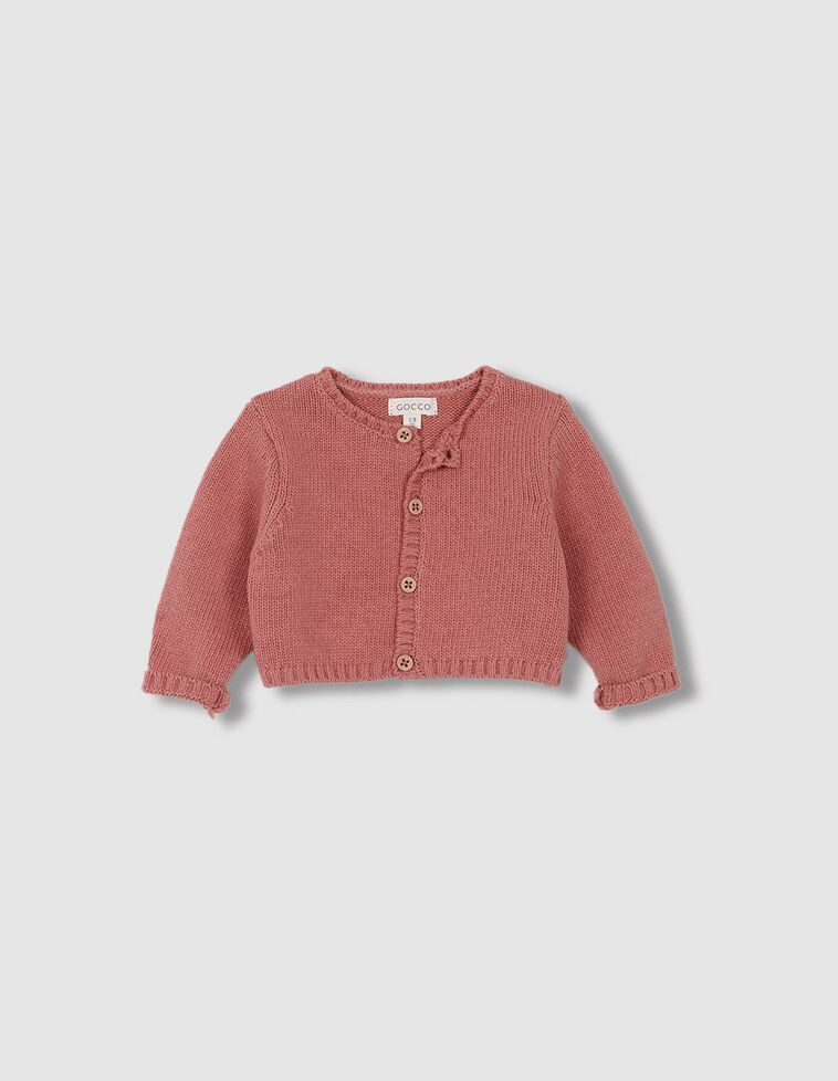 Chaqueta de punto rosa oscuro