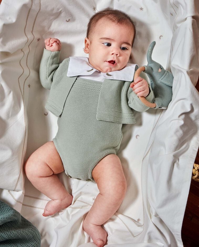 Chaqueta con ochos verde