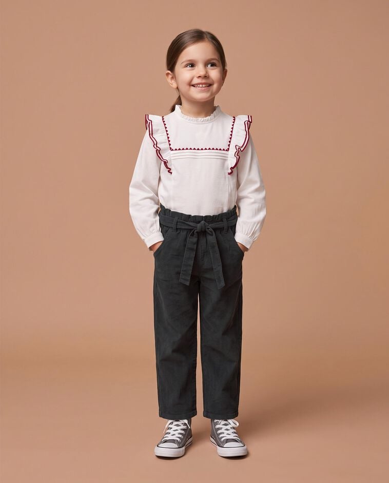 Pantal&oacute;n de micropana gris ni&ntilde;a