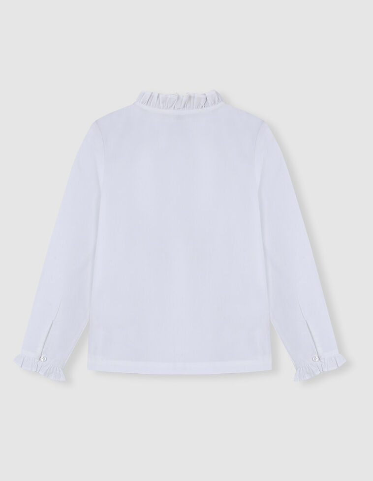 Blusa blanca mini volantes