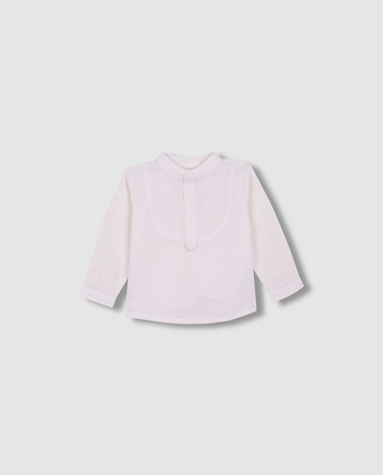 Camisa panadera lino blanco