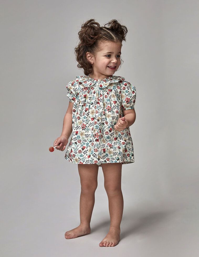 Vestido estampado liberty rosa