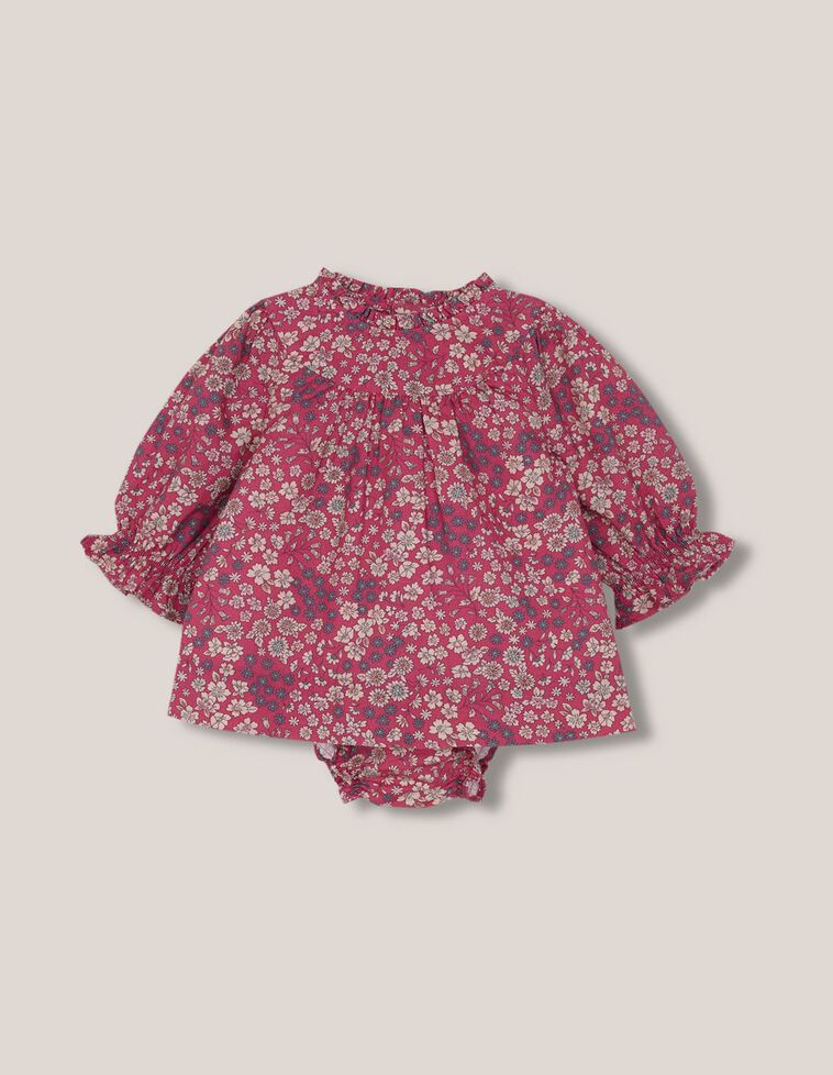 Vestido de flores rosa