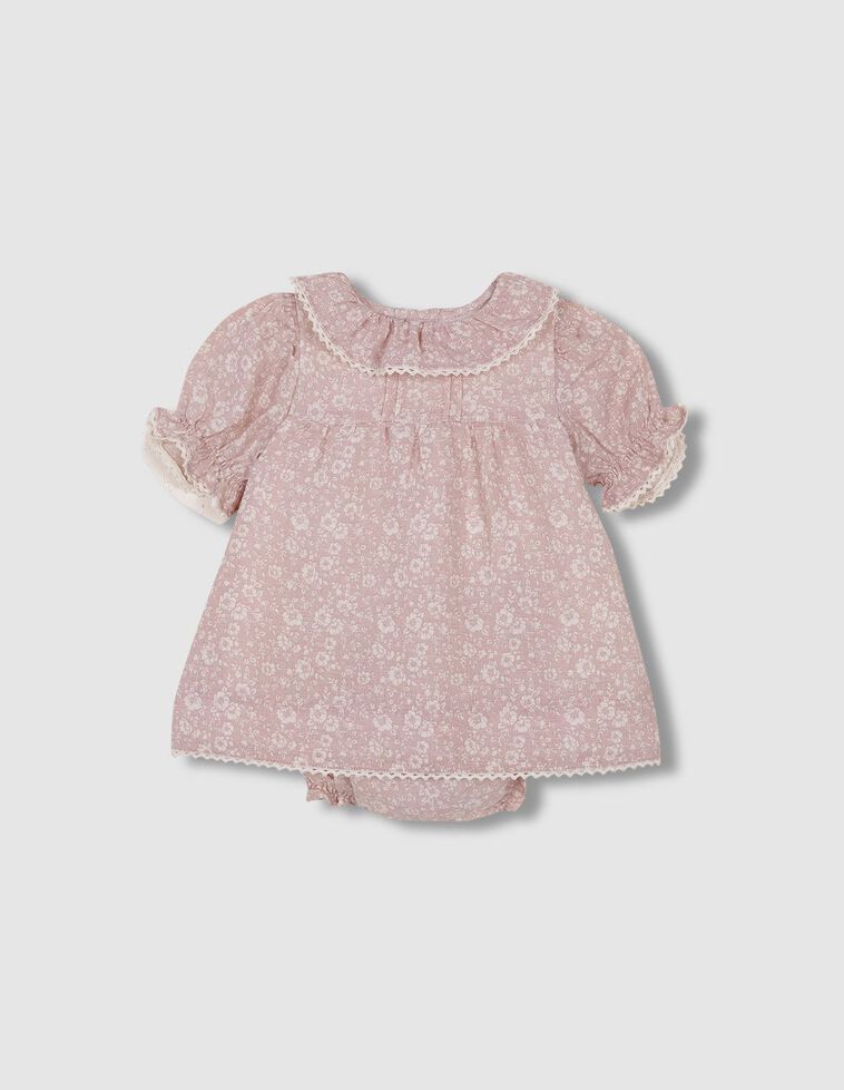 Vestido estampado rosa