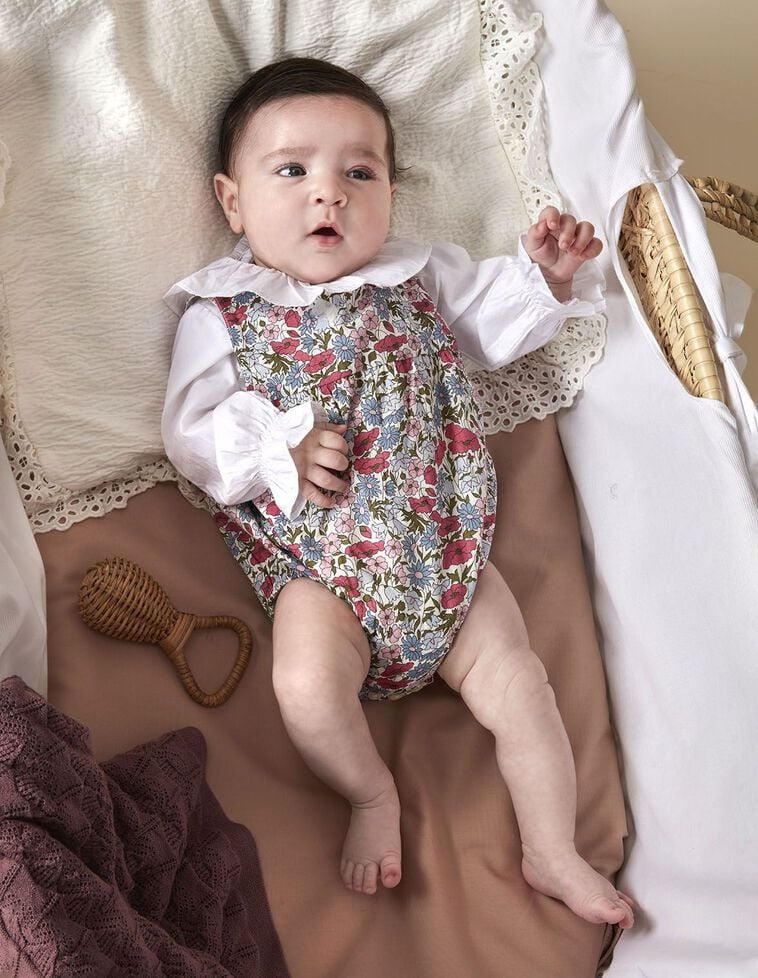 Rana con estampado liberty blanco roto