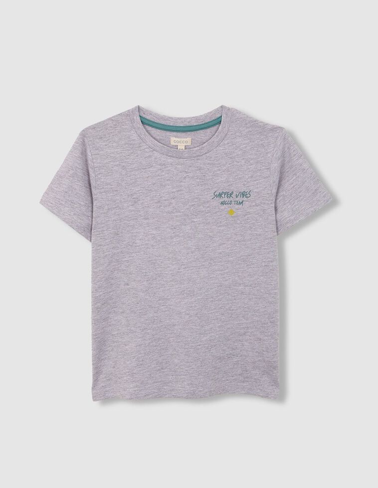 Camiseta estampado geometrico gris