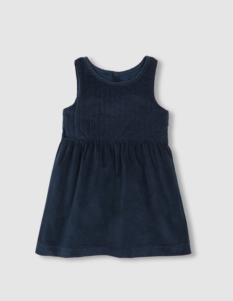 Vestido tipo pichi con detalles plisados verde