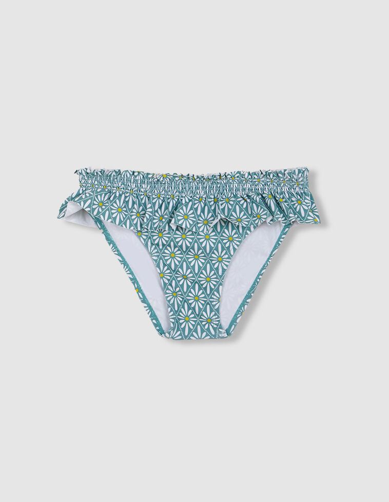 Braguita estampado flor geométrica azul claro