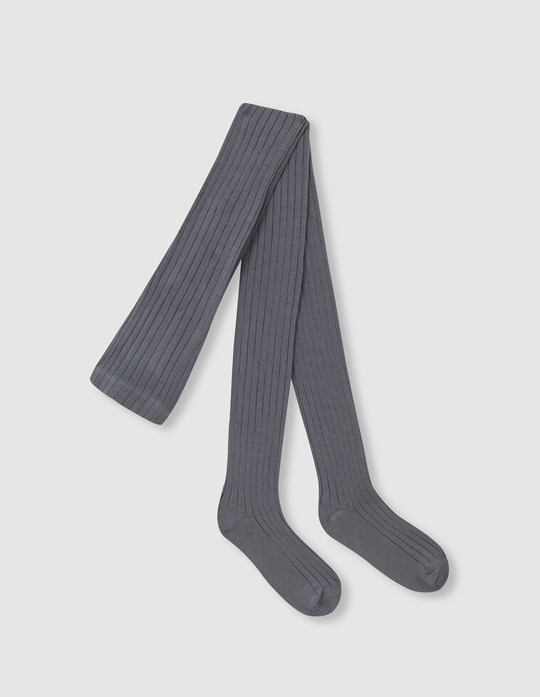 Leotardos de canalé verde grisáceo