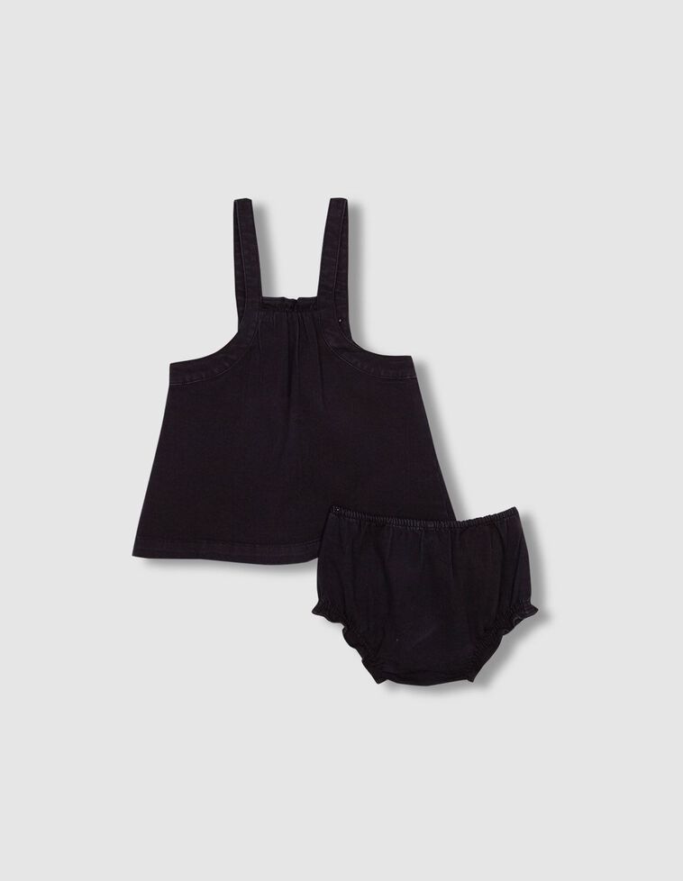 Falda Con Tirantes Negro