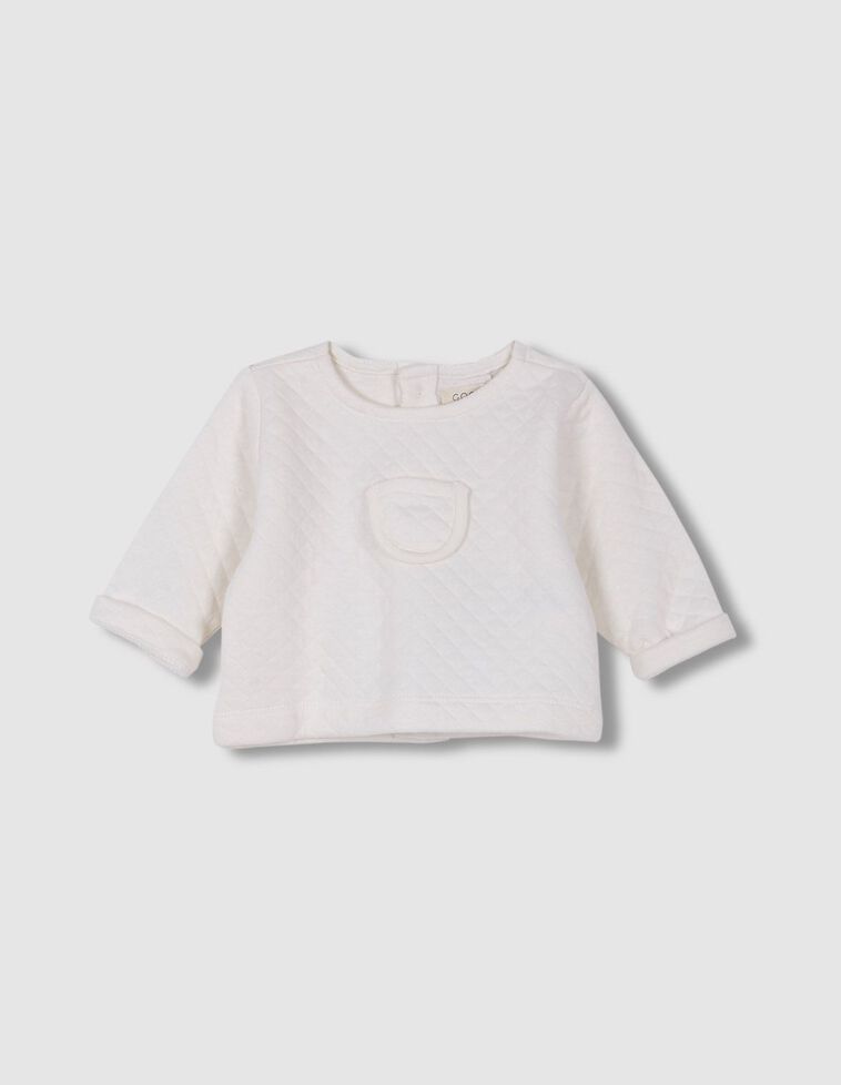 Sudaderas acolchada blanco roto