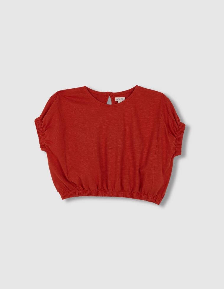 Camiseta abullonada naranja