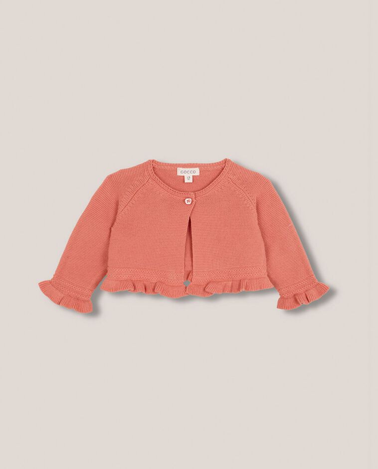 Chaqueta con volantes coral