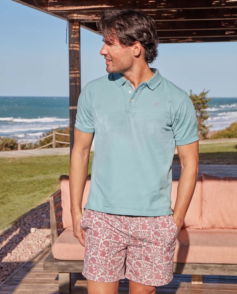 Ba&ntilde;ador padre estampado beige claro