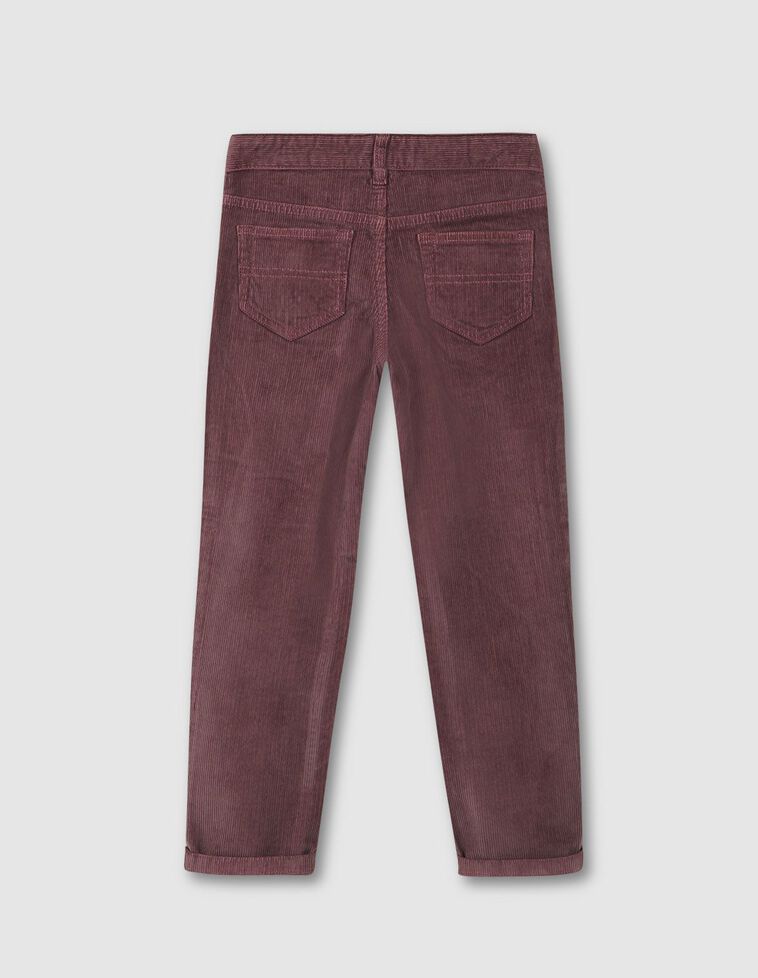 Pantalon 5 Bolsillos Pana Berenjena