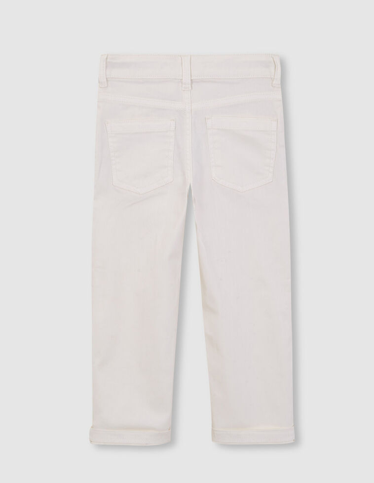 Pantalon Crudo Cinco Bolsillos Marfil