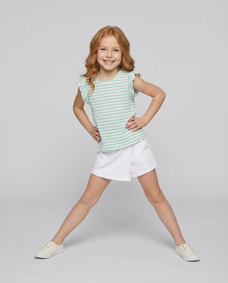 Camiseta de rayas verde