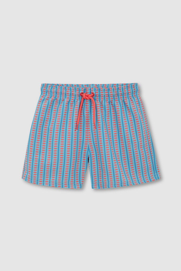 Traje de baño estampado retro verde