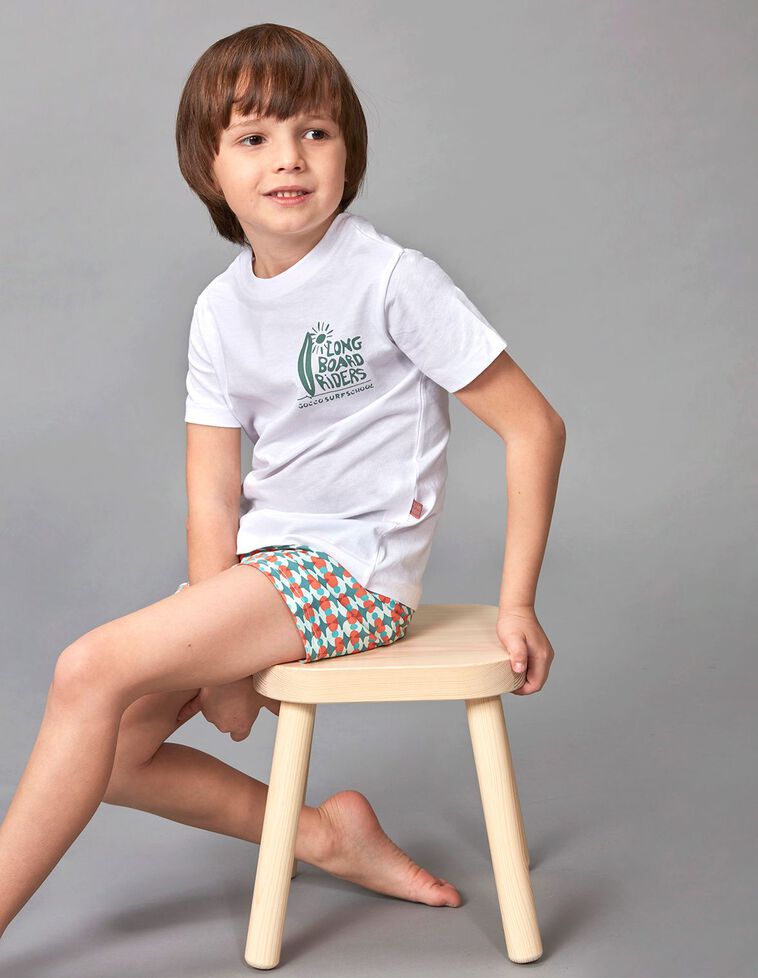 Camiseta print wave blanco 