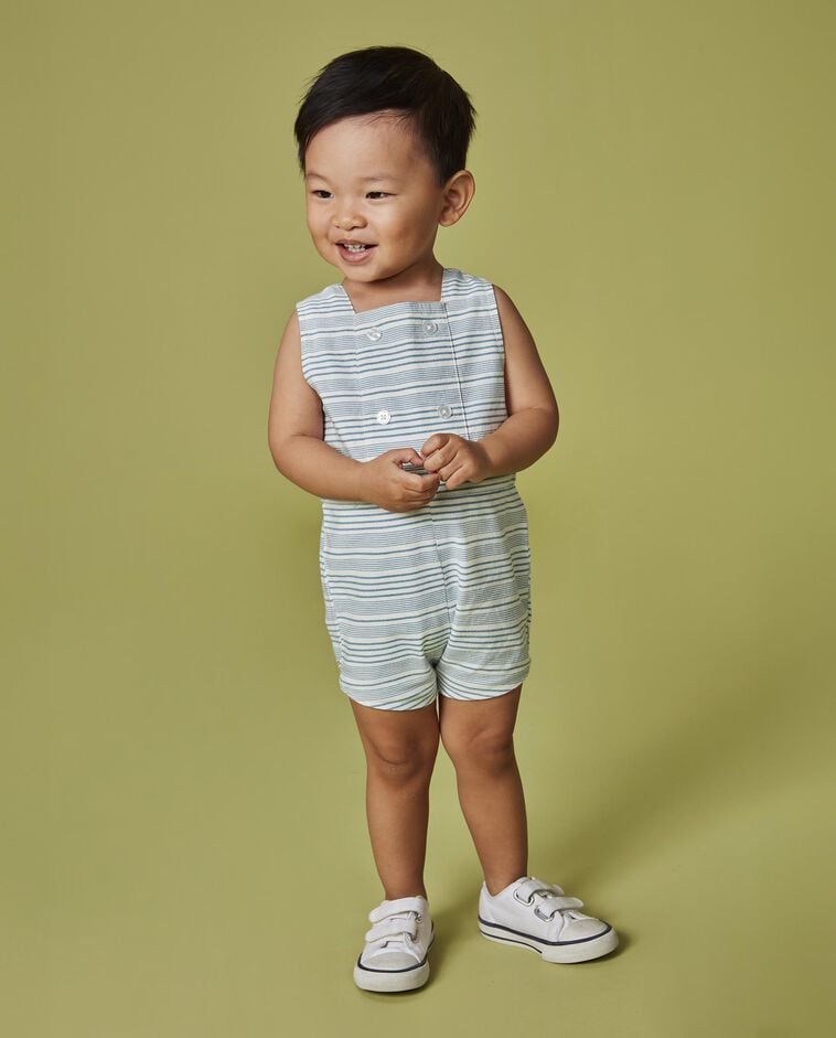 Ranita de rayas horizontales azul