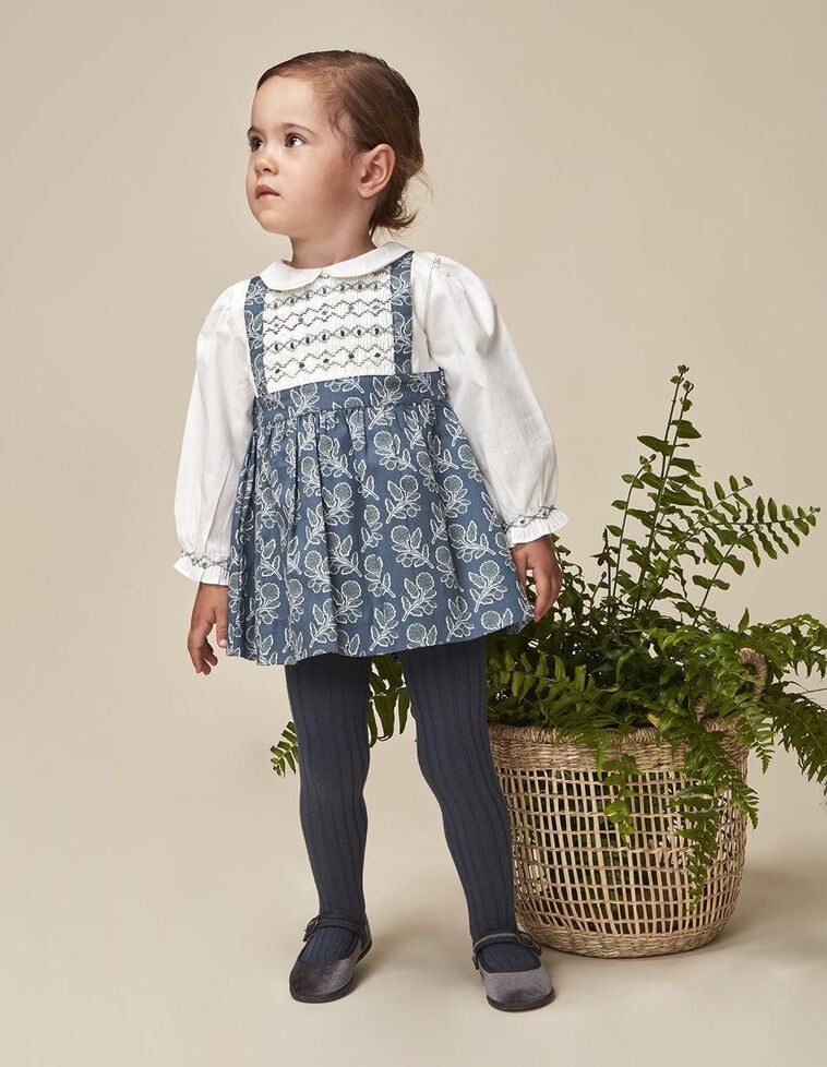 Vestido efecto pichi azul claro