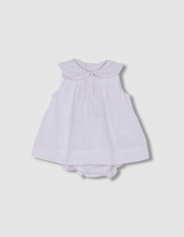 Vestido con cuello grande blanco 