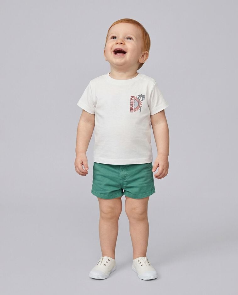 Camiseta estampado surf blanco