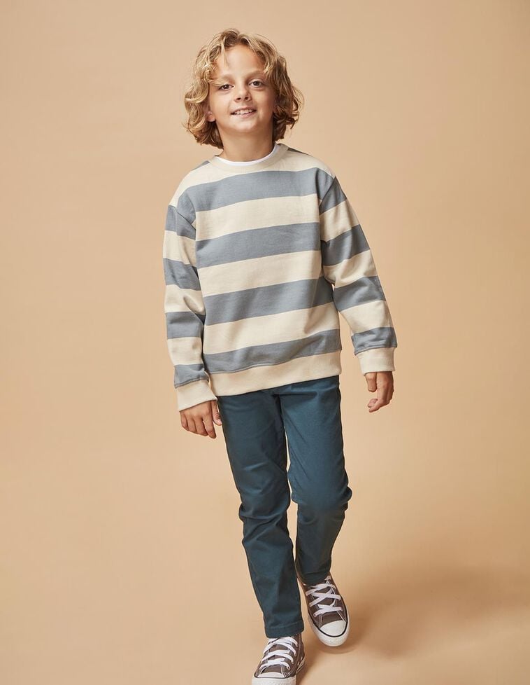 Sudadera de rayas azul claro Sudadera de rayas azul claro