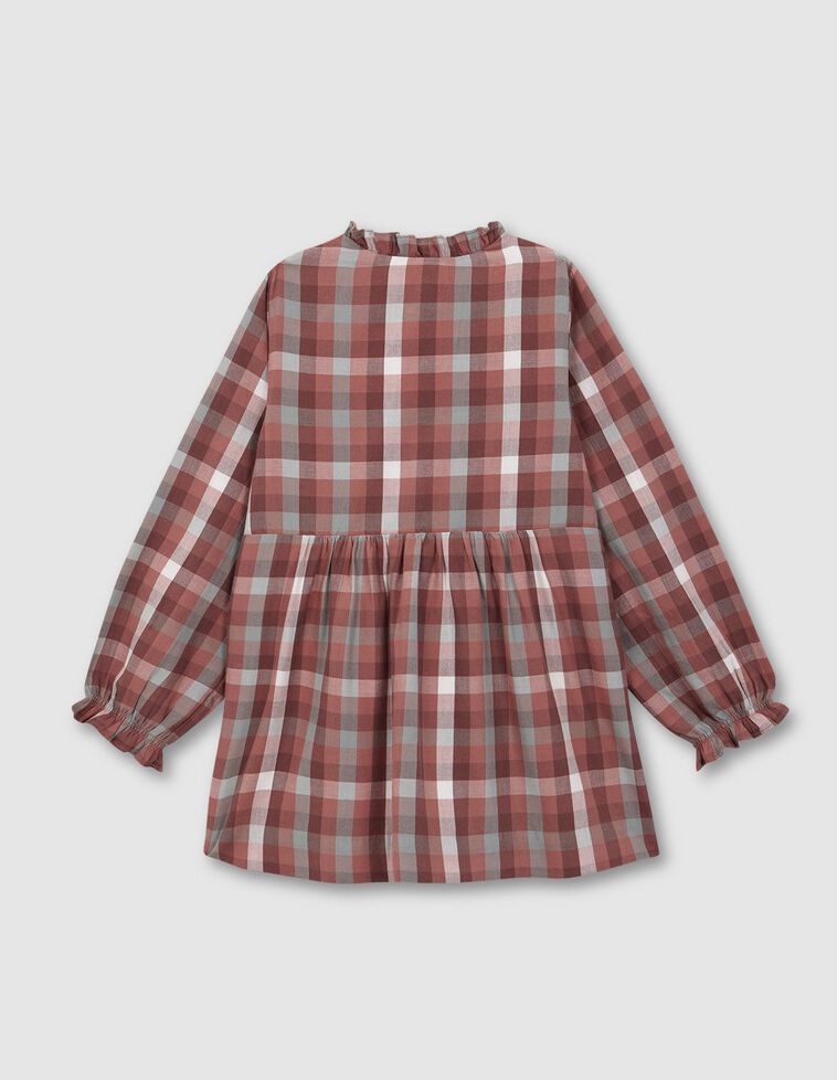 Vestido De Cuadros  Rosa Viejo