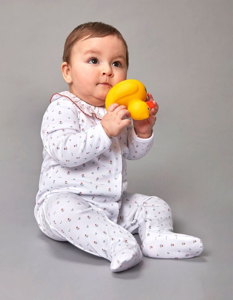 Pijama estampado blanco 