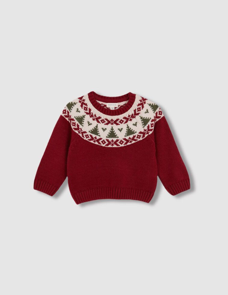 Jersey de greca en el cuello frambuesa