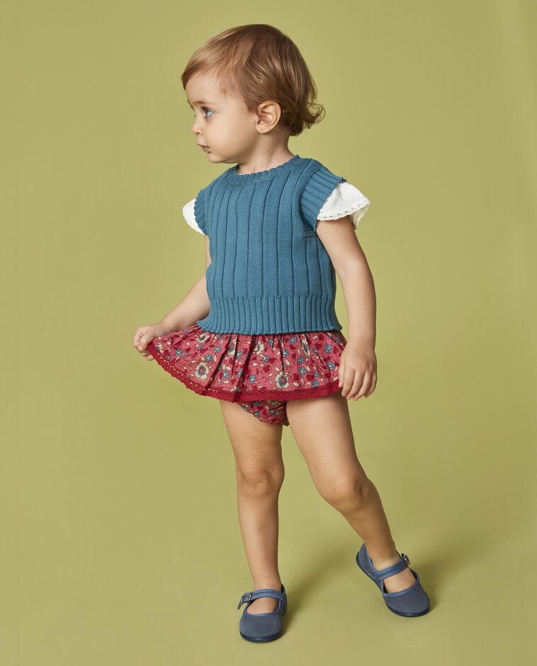 Chaleco de punto azul