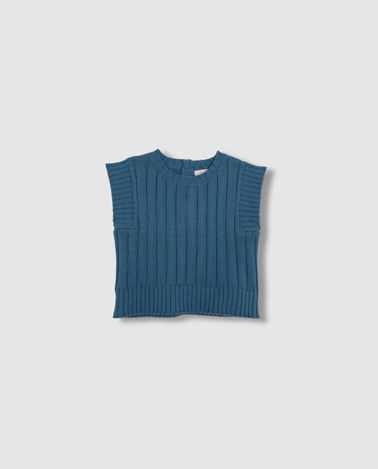 Chaleco de punto azul