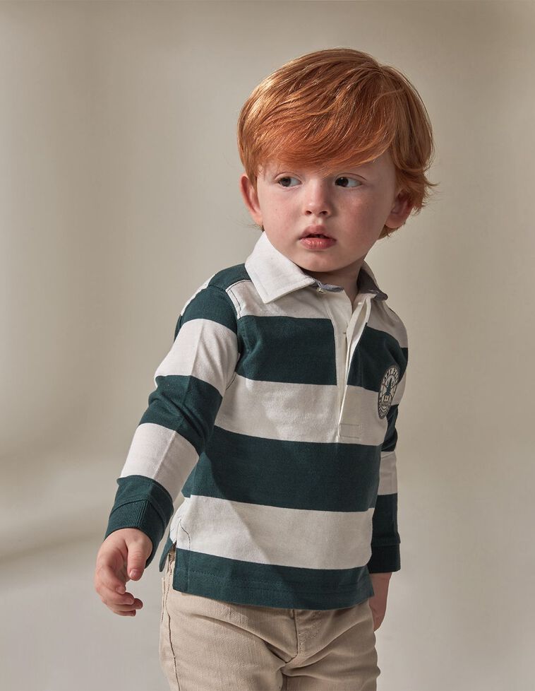 Polo rayas manga larga Bebé | Gocco