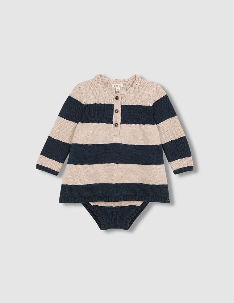 Vestido polo punto con lana verde