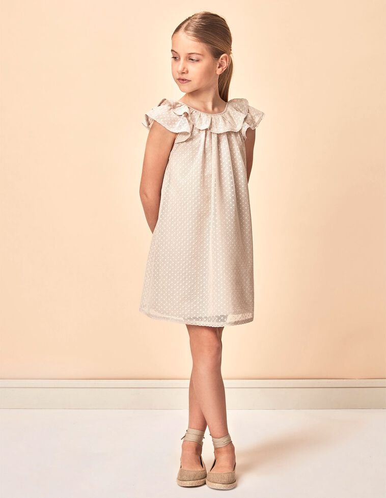 Vestido de tull piedra