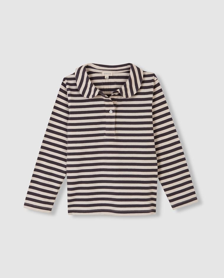 Camiseta de rayas gris ni&ntilde;o