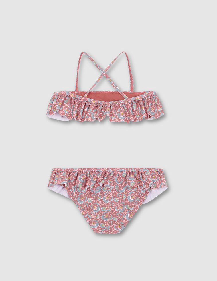 Bikini con estampado indio coral 