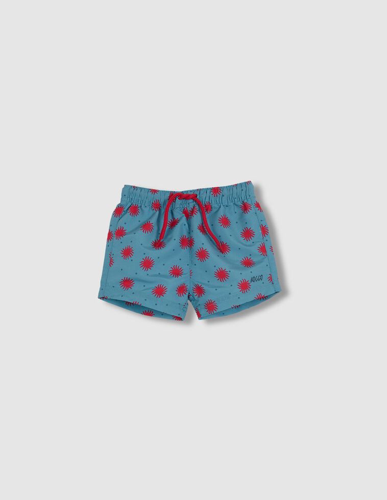 Bañador estampado soles azul claro