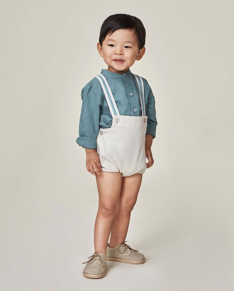 Camisa mao de lino verde