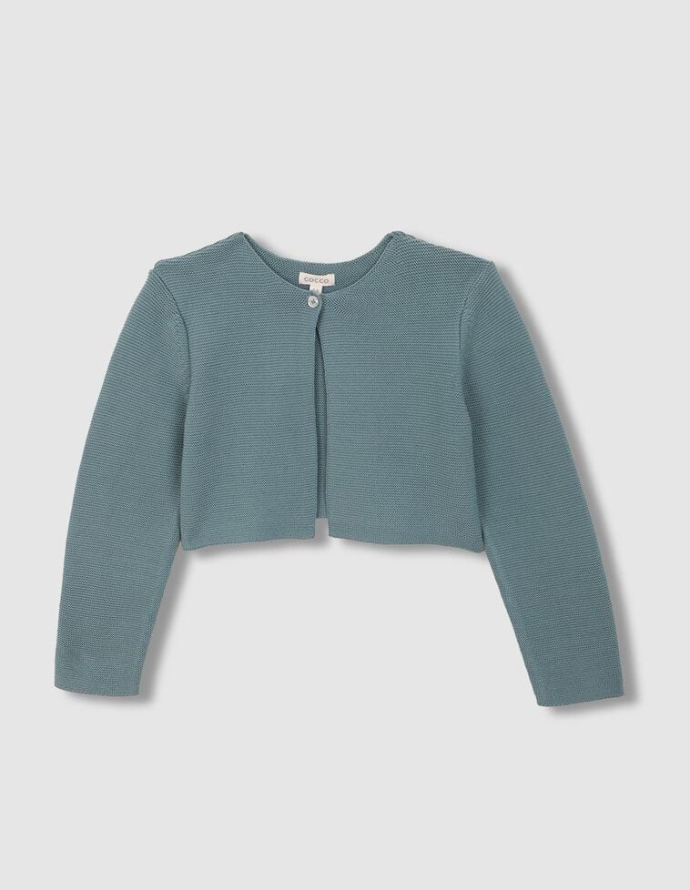 Chaqueta corta punto bobo verde