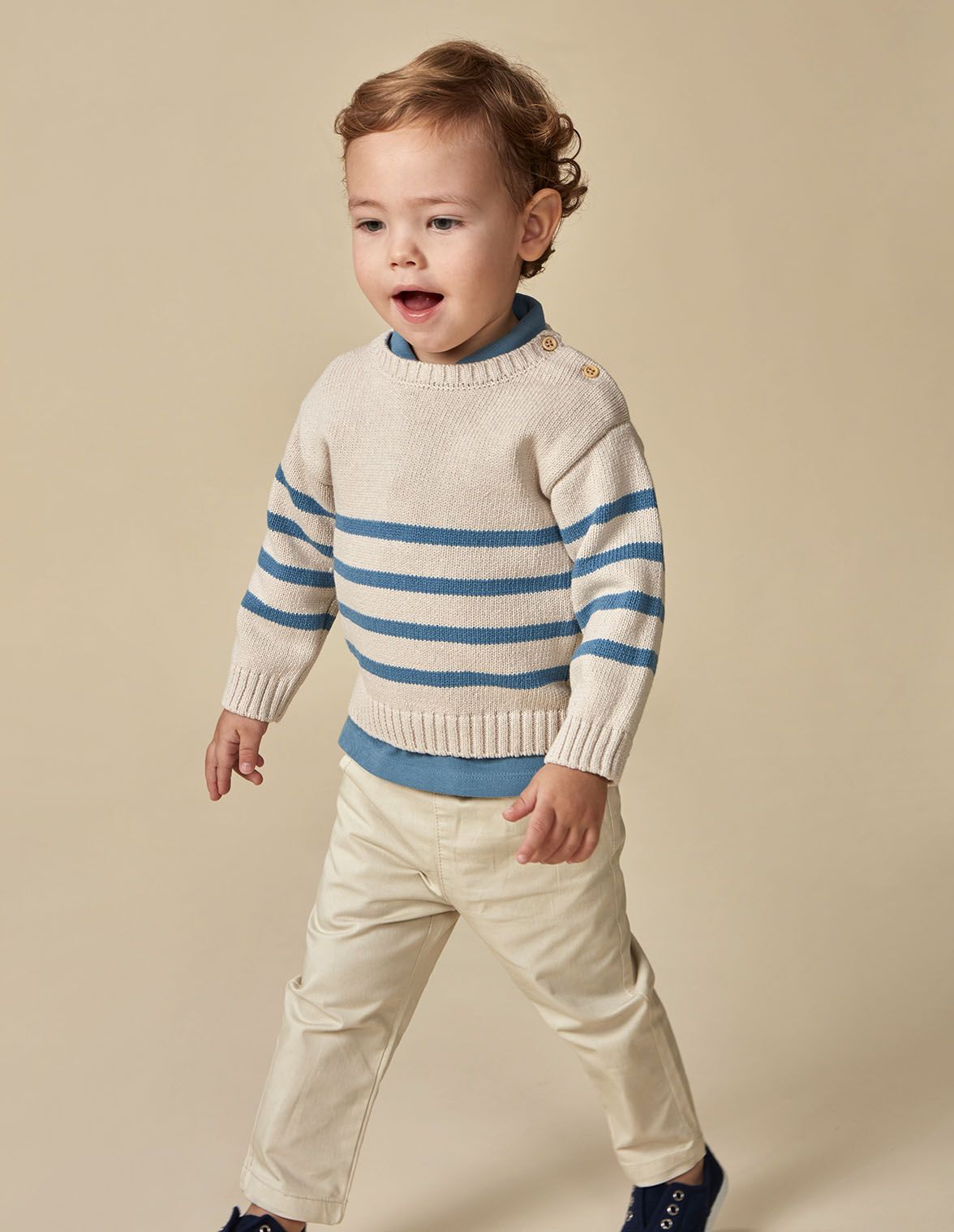 Jersey de rayas piedra para ni o bebe Gocco