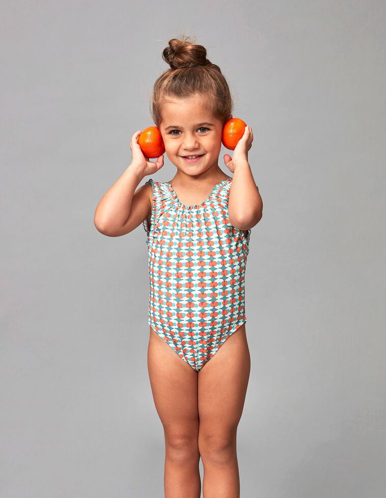 Bañador estampado retro verdoso