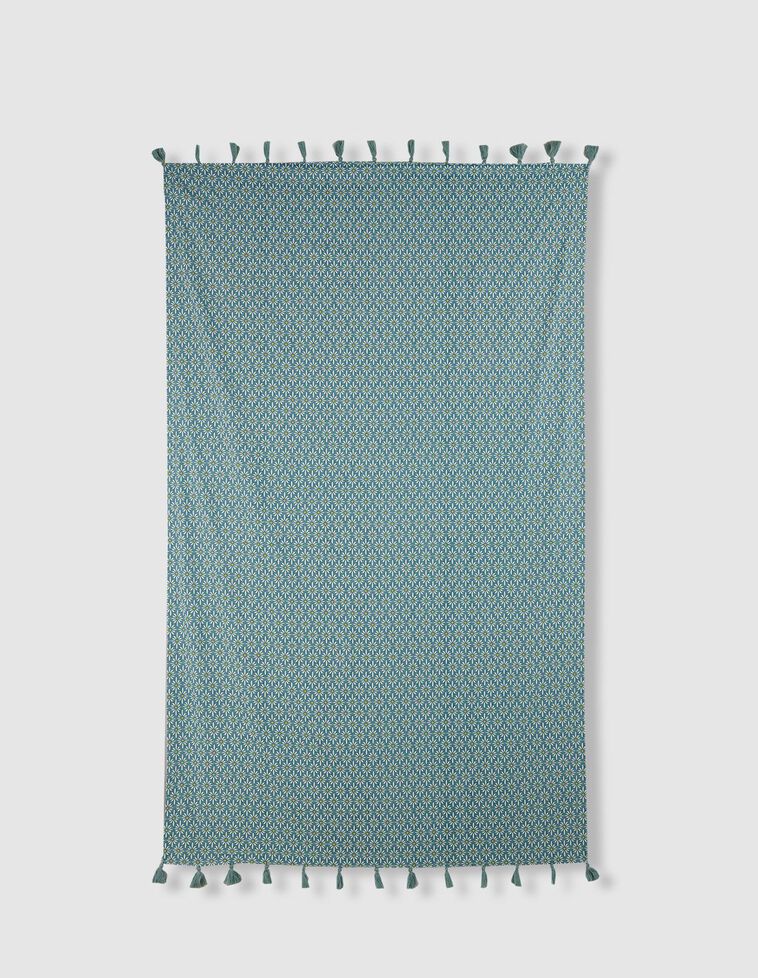 Toalla de flor estampada azul claro
