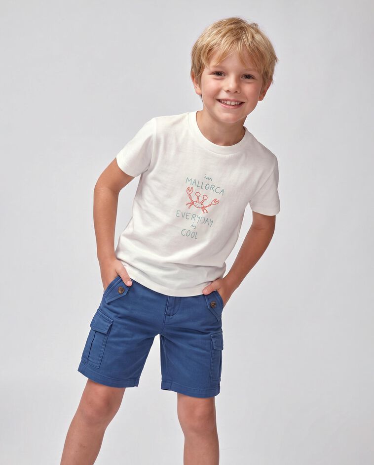 Pantal&oacute;n corto cargo azul