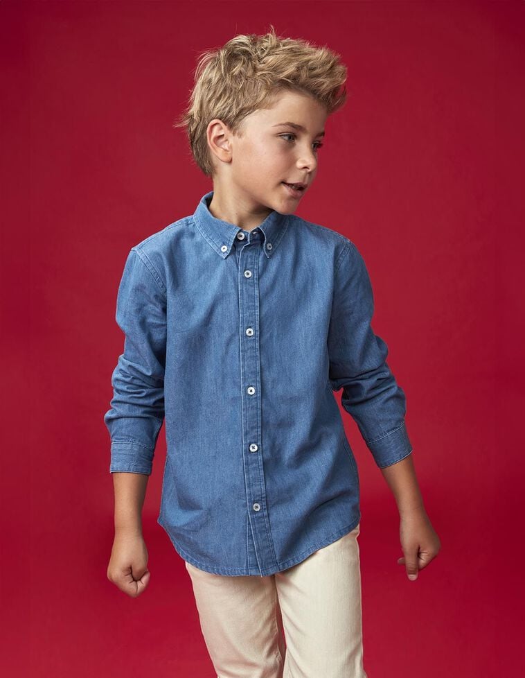 Camisa vaquera azul claro