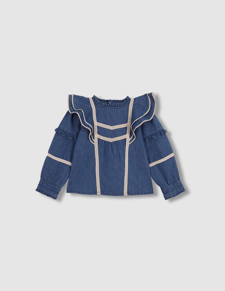 Blusa denim azul claro