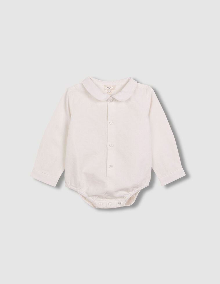 Camisa body cuello bebe blanco